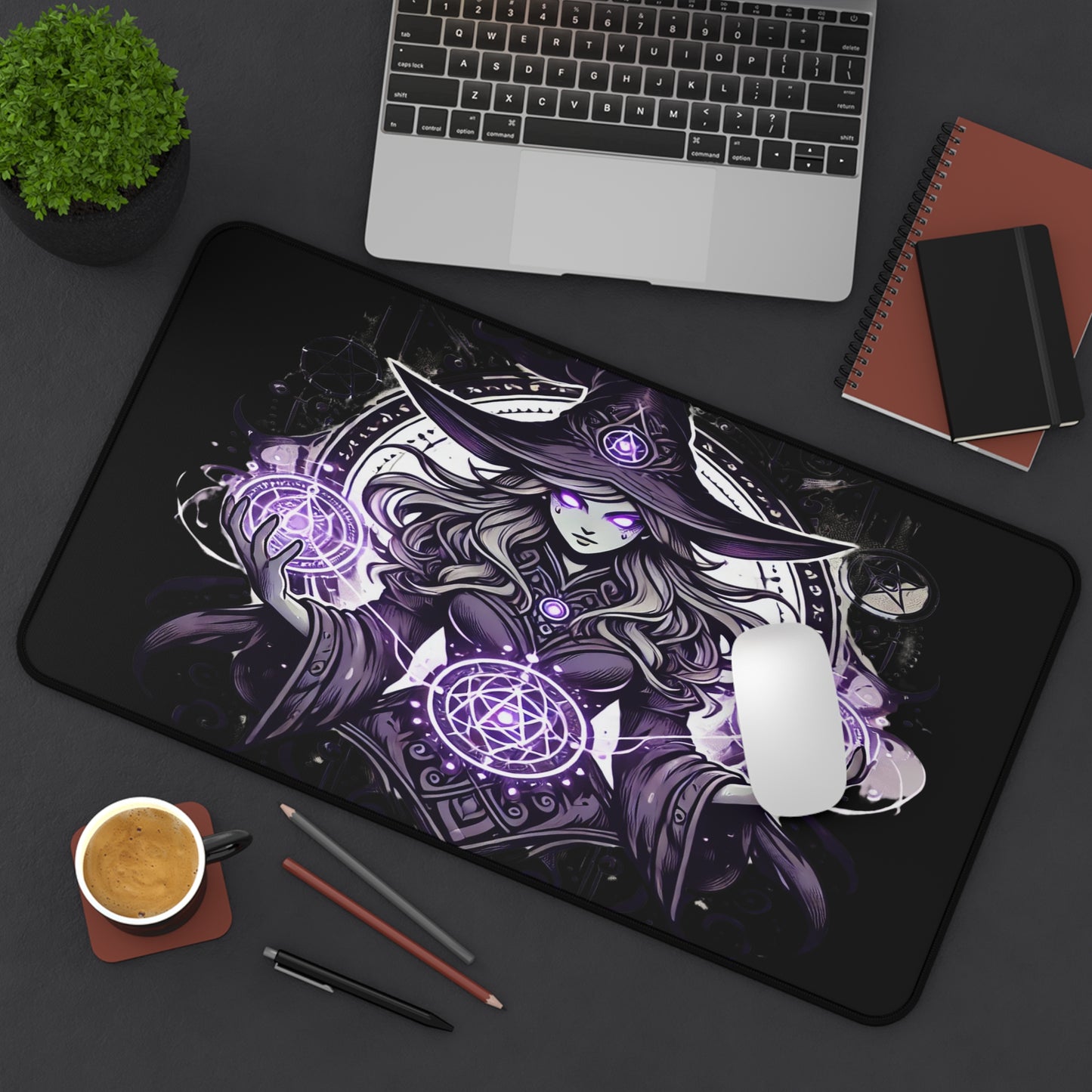 Mystic Witch Desk Mat – Enchant Your Workspace!