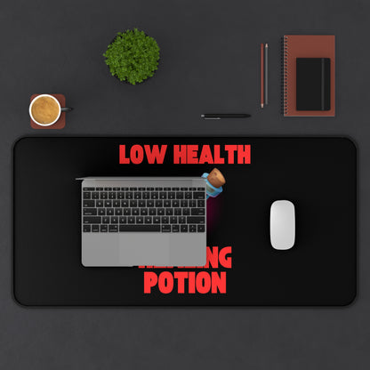 🩸 Low Health Healing Potion Gaming Desk Mat – Stay in the Game!