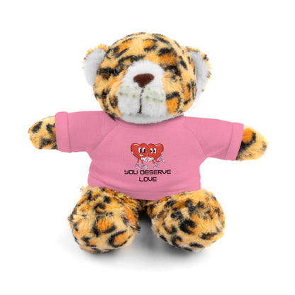 Adorable Stuffed Animals with 'You Deserve Love' Tee - Arctic Threadworks