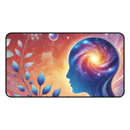 Cosmic Dream Desk Mat - Colorful Galaxy Design for Home Office