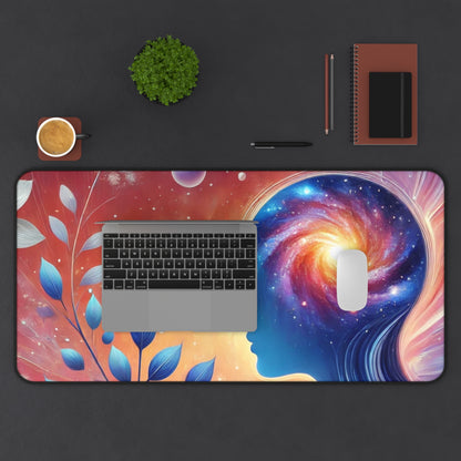 Cosmic Dream Desk Mat - Colorful Galaxy Design for Home Office