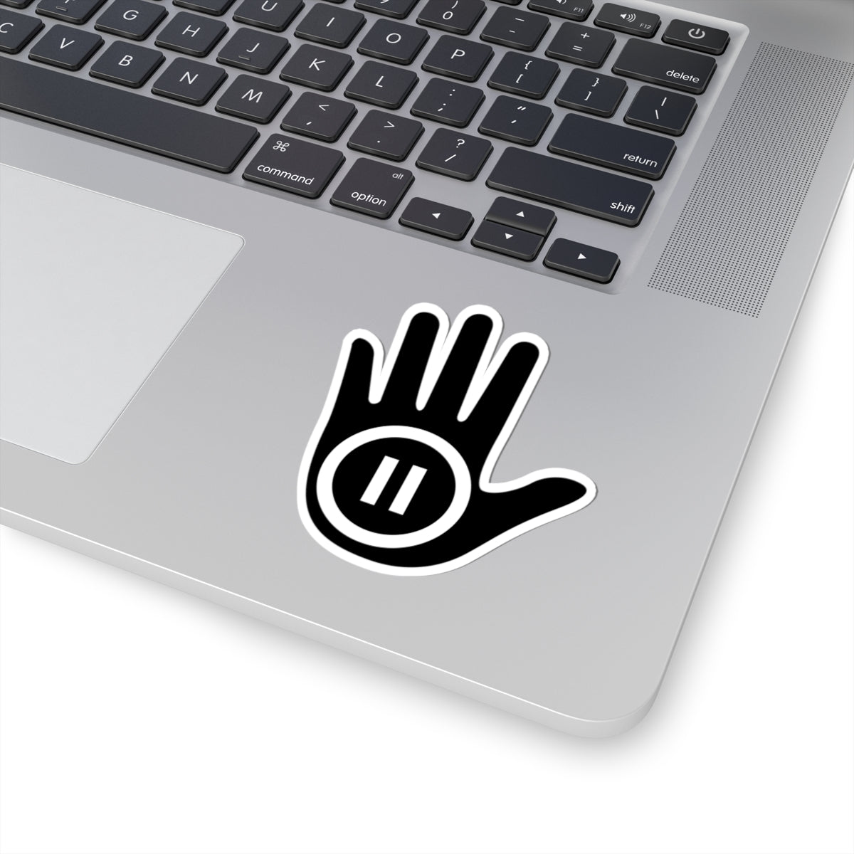 Pause Hand Gesture Kiss-Cut Stickers - Unique Laptop & Water Bottle Decals - Arctic Threadworks