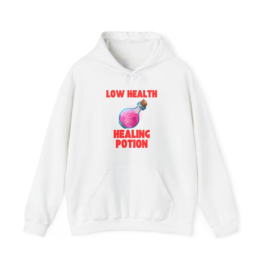 🧪 Low Health Healing Potion Hoodie – Stay Warm, Stay in the Game