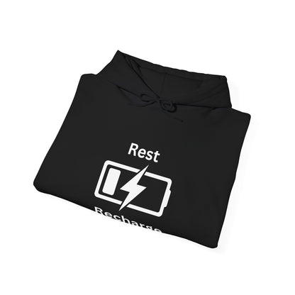 Rest Recharge Hoodie - Unisex Heavy Blend Sweatshirt for Relaxation - Arctic Threadworks