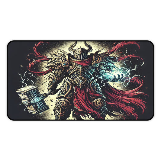 Mythical Warrior Desk Mat - Gamer Office Accessories