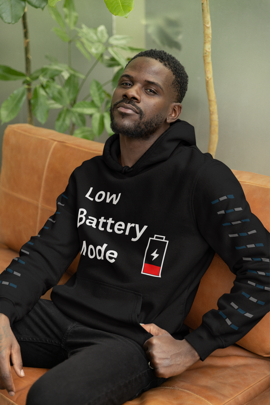 Low Battery Mode Hoodie - Unisex Heavy Blend™ Sweatshirt for Tech Lovers - Arctic Threadworks