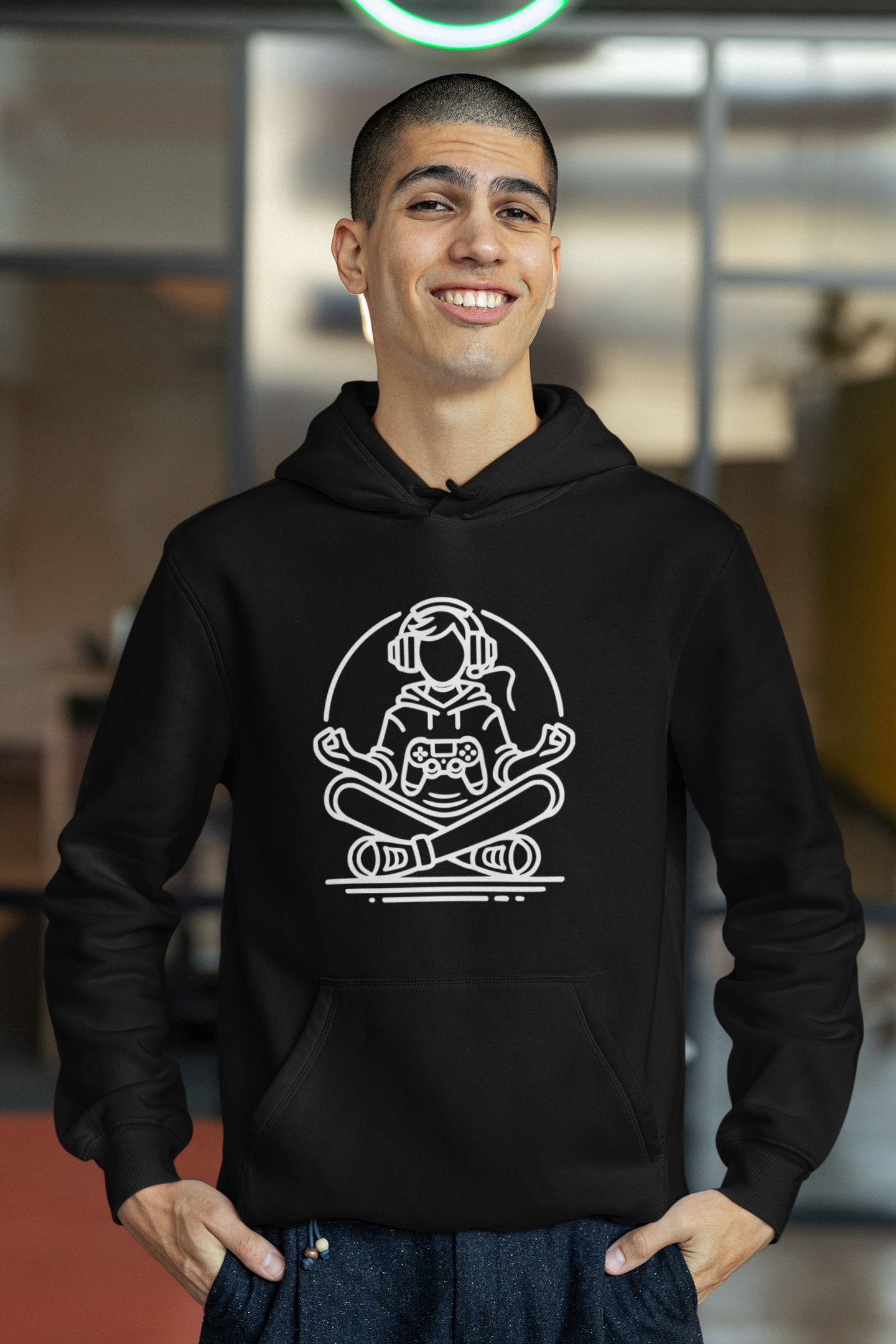 Chill Gamer Hooded Sweatshirt - Relaxed Style for Gamers - Arctic Threadworks