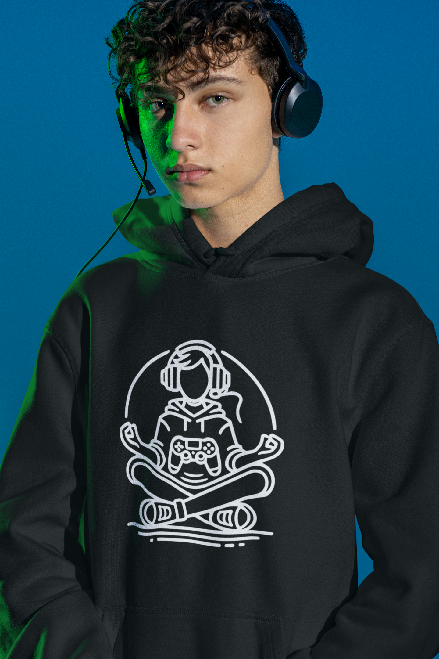 Chill Gamer Hooded Sweatshirt - Relaxed Style for Gamers - Arctic Threadworks