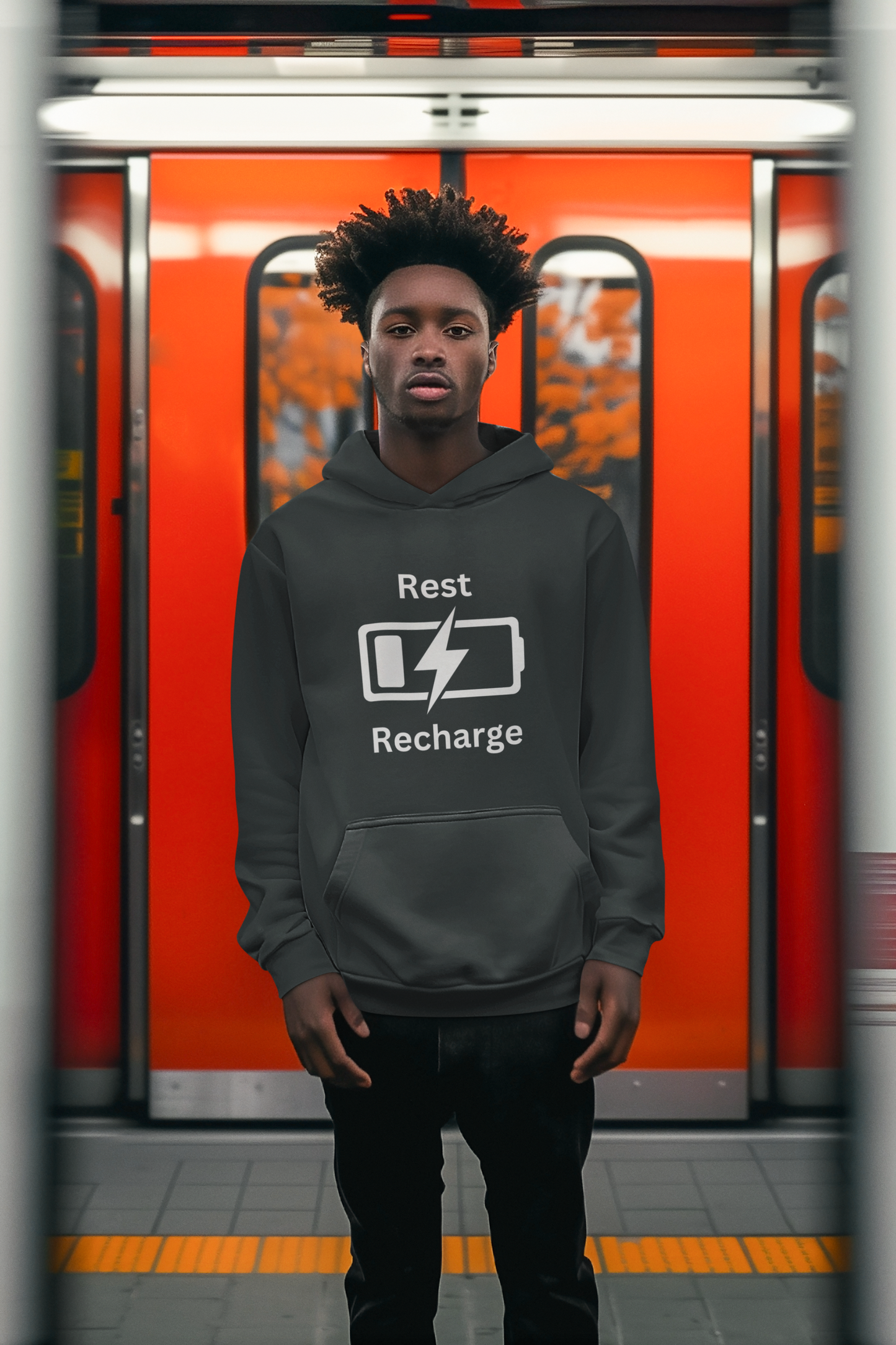 Rest Recharge Hoodie - Unisex Heavy Blend Sweatshirt for Relaxation - Arctic Threadworks