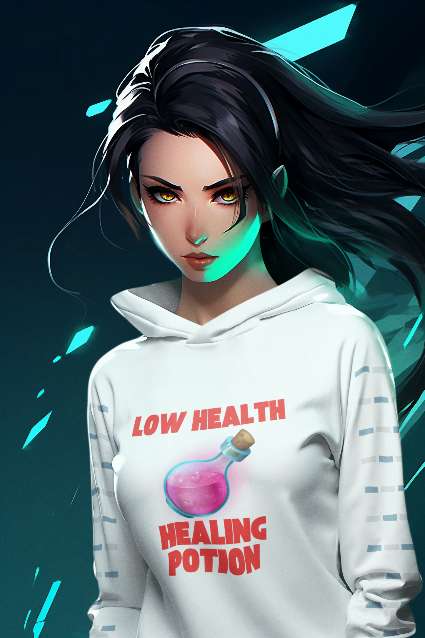 🧪 Low Health Healing Potion Hoodie – Stay Warm, Stay in the Game