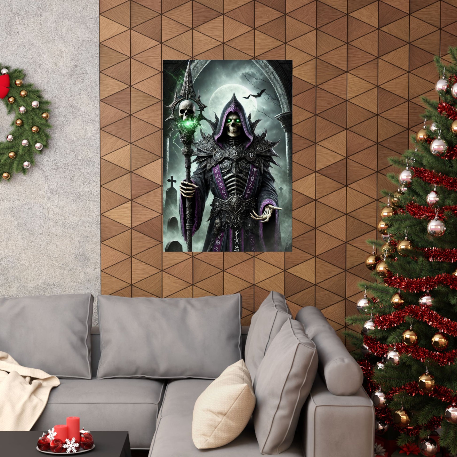 Gothic Skull Sorcerer Poster - Arctic Threadworks