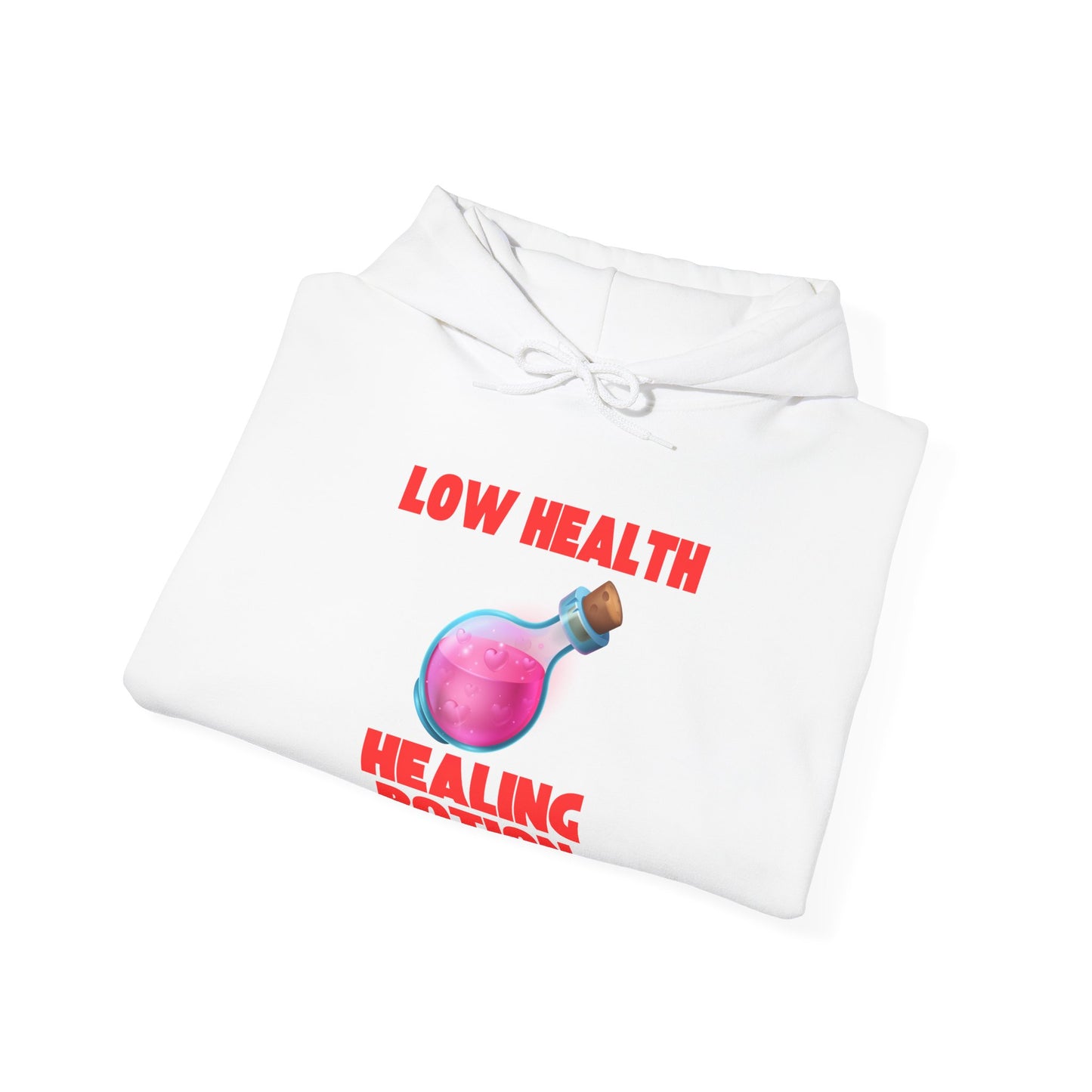 🧪 Low Health Healing Potion Hoodie – Stay Warm, Stay in the Game