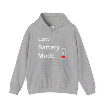 Low Battery Mode Hoodie - Unisex Heavy Blend™ Sweatshirt for Tech Lovers - Arctic Threadworks