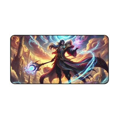 Mystical Mage Desk Mat – Enchanting Fantasy Artwork for Gamers & Creatives