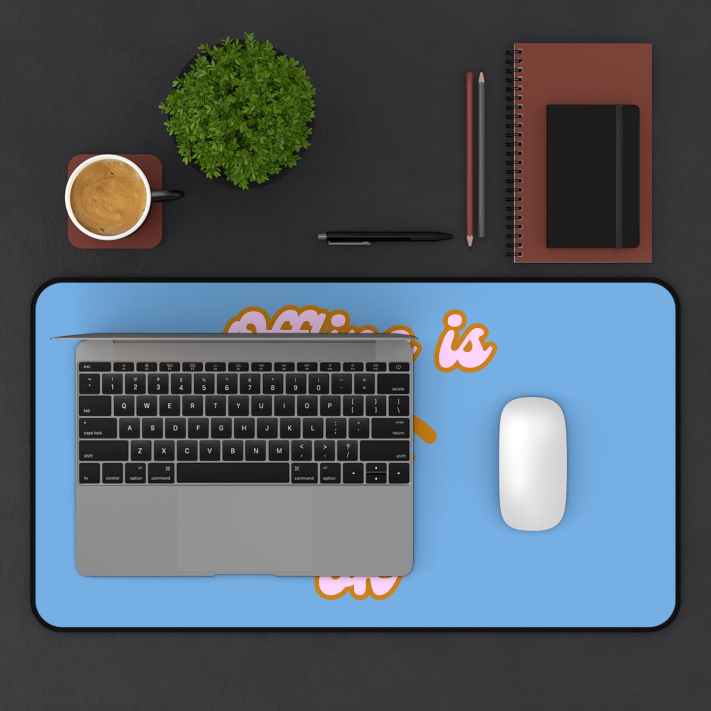 'Offline is OK' Desk Mat - Stylish Office Accessory for Focused Work Spaces