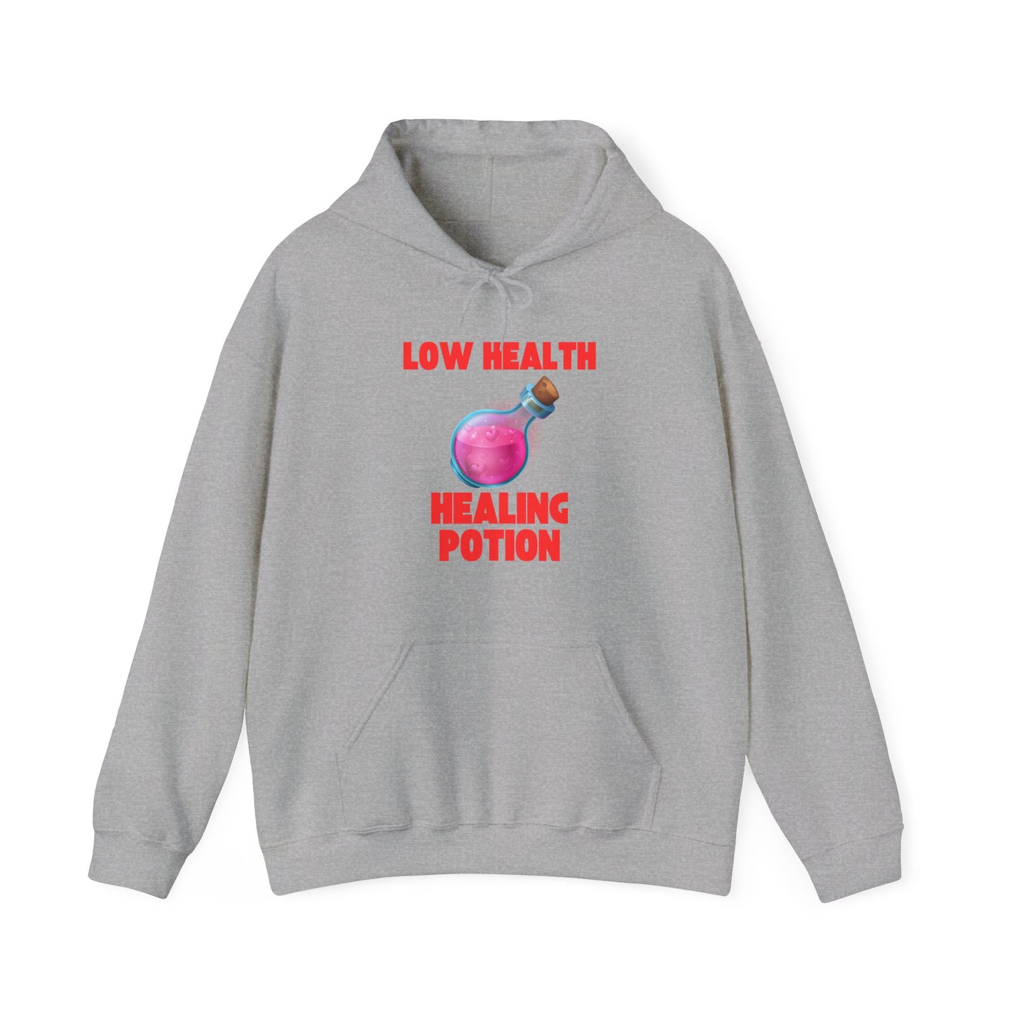 🧪 Low Health Healing Potion Hoodie – Stay Warm, Stay in the Game