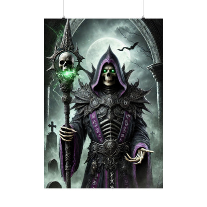 Gothic Skull Sorcerer Poster - Arctic Threadworks