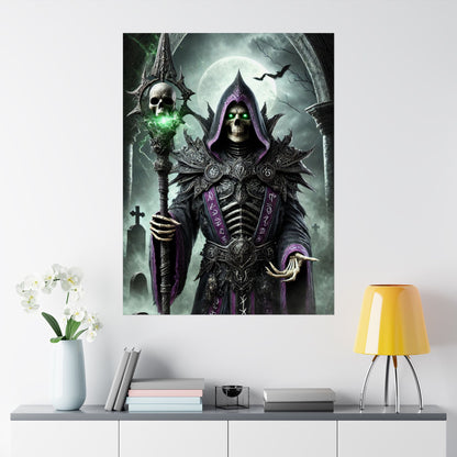 Gothic Skull Sorcerer Poster - Arctic Threadworks