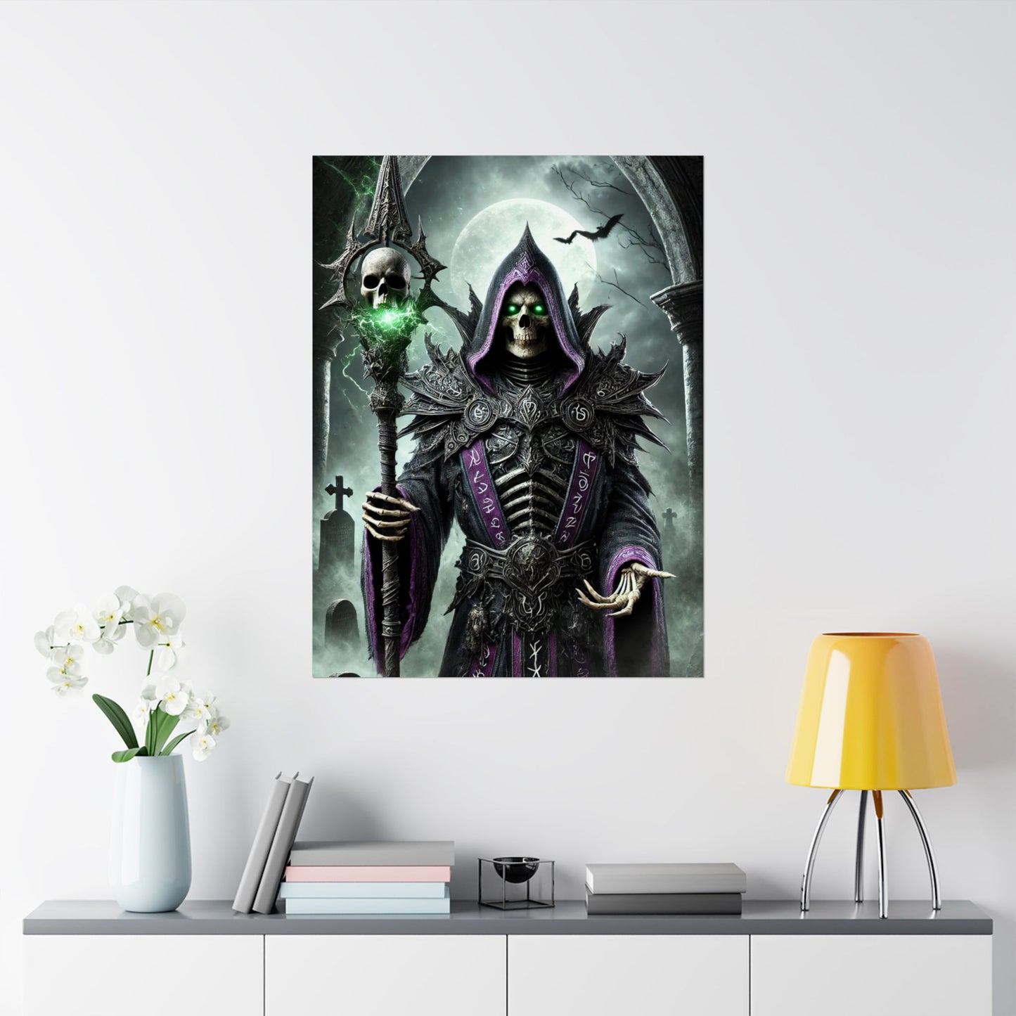 Gothic Skull Sorcerer Poster - Arctic Threadworks