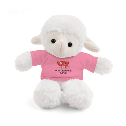 Adorable Stuffed Animals with 'You Deserve Love' Tee - Arctic Threadworks