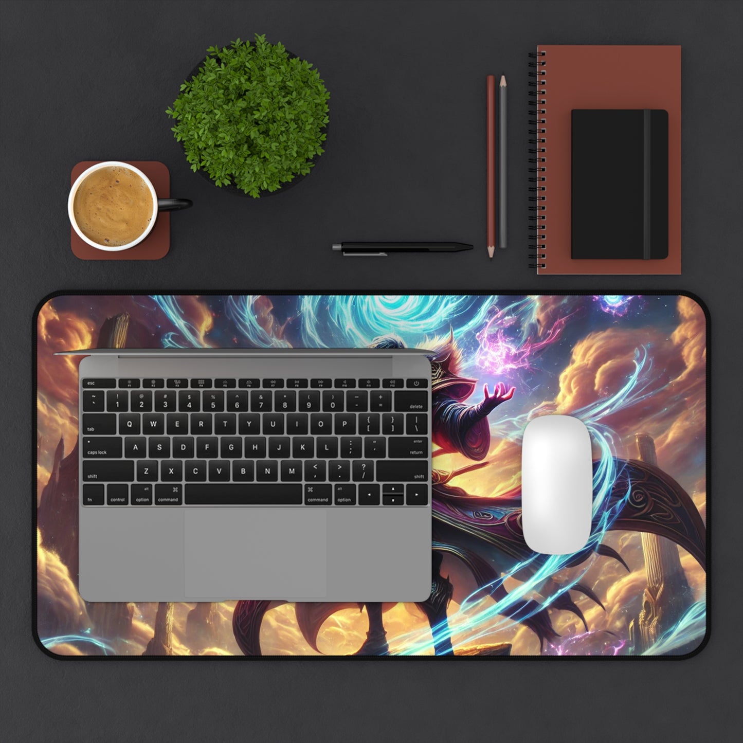 Mystical Mage Desk Mat – Enchanting Fantasy Artwork for Gamers & Creatives