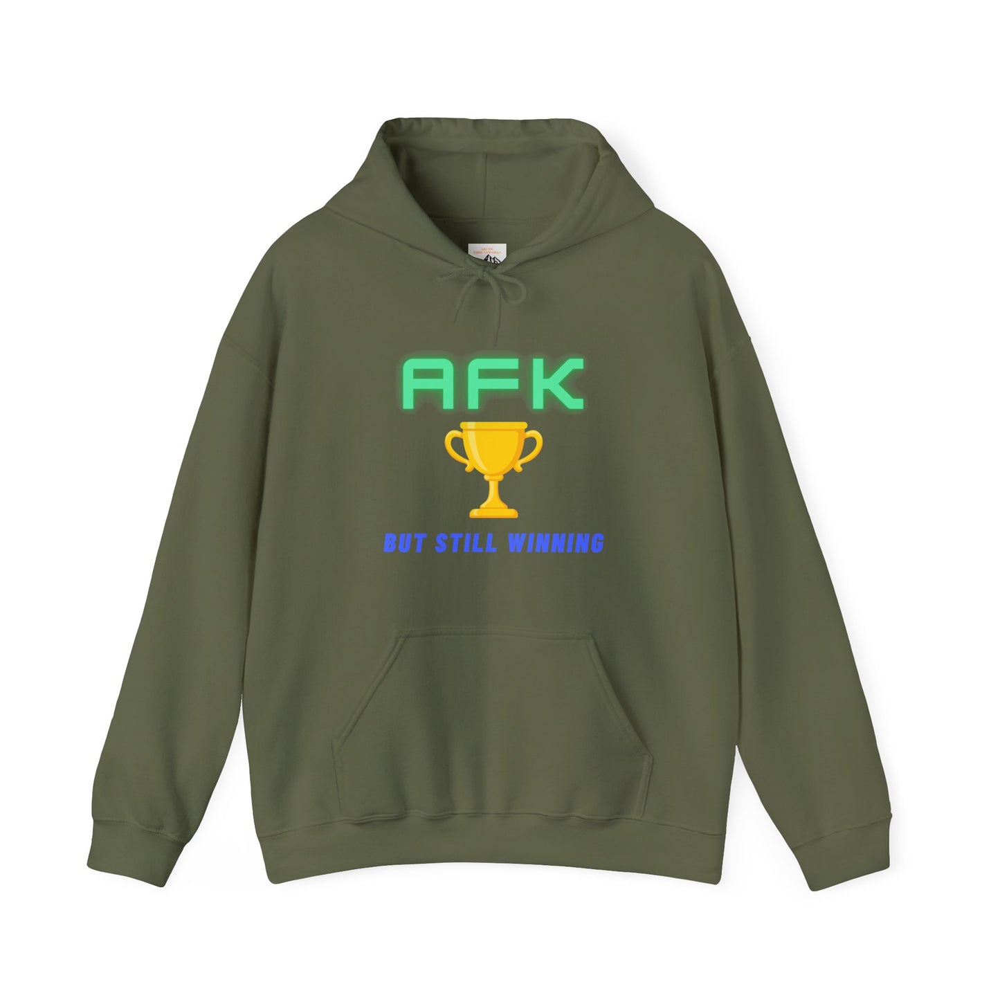 AFK But Still Winning Hoodie - Unisex Heavy Blend Sweatshirt for Gamers - Arctic Threadworks